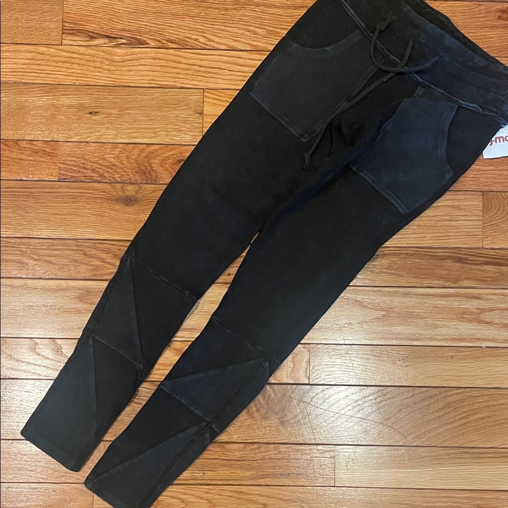FP Movement by Free People Black Joggers with Unique Stitching